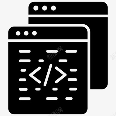 自定义编码html代码编程语言图标图标