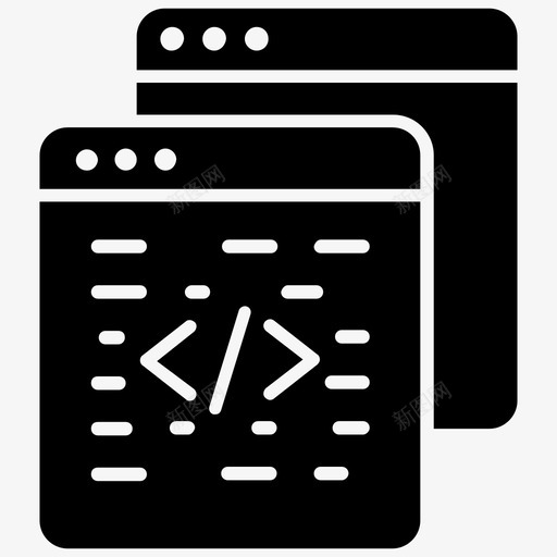 自定义编码html代码编程语言图标svg_新图网 https://ixintu.com html代码 web开发 web编码 数据科学字形图标 编程语言 自定义编码