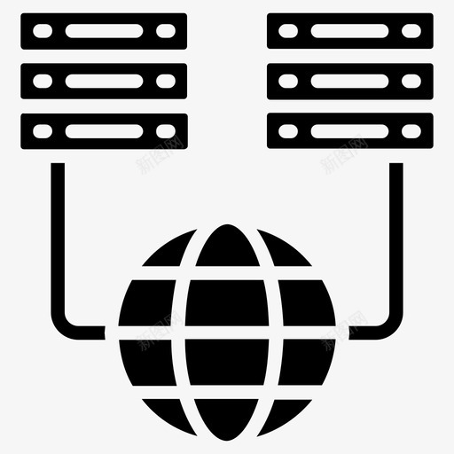 网络托管全球数据中心全球服务器图标svg_新图网 https://ixintu.com 全球数据中心 全球服务器 国际数据中心 网络托管 计算机和网络字形图标