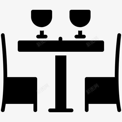 餐桌咖啡桌午餐时间图标svg_新图网 https://ixintu.com 午餐时间 咖啡桌 餐厅字形图标 餐桌 餐桌设置