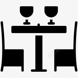 矢量餐桌旁设置餐桌咖啡桌午餐时间图标高清图片