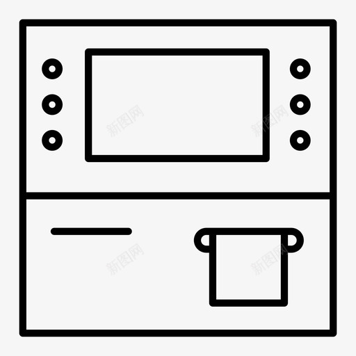 自动取款机现金硬币图标svg_新图网 https://ixintu.com 现金 硬币 自动取款机 货币 金融