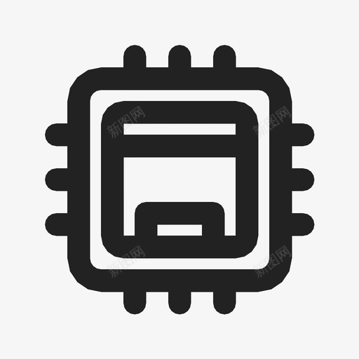 硬件芯片cpu图标svg_新图网 https://ixintu.com cpu 外围设备 微处理器 硬件 芯片