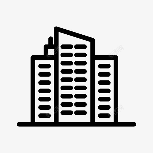 城市公寓大楼图标svg_新图网 https://ixintu.com 世界偶像 公寓 城市 大楼 摩天大楼