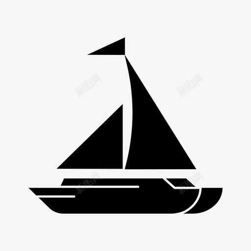 帆船海运运输图标svg_新图网 https://ixintu.com 从一个地方到另一个地方的运输 帆船 海运 游艇 运输