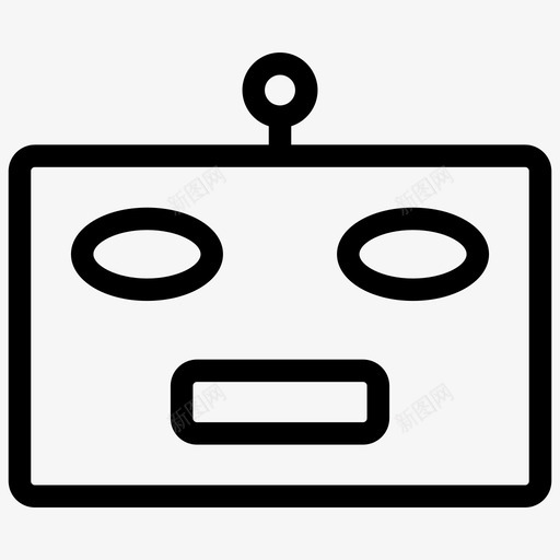 机器人脸机器图标svg_新图网 https://ixintu.com 机器 机器人 科学 脸