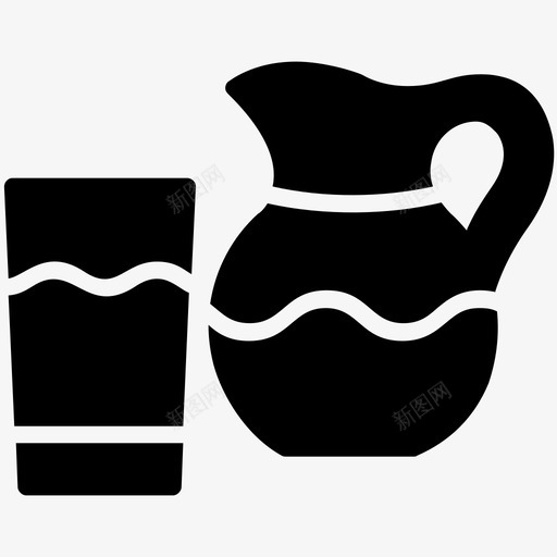 饮用水水罐水容器图标svg_新图网 https://ixintu.com 水壶 水容器 水瓶 水罐 餐厅雕文图标 饮用水