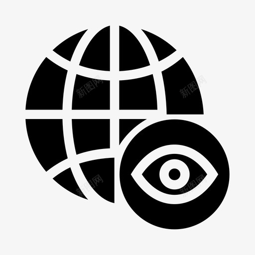 全球视野视野世界图标svg_新图网 https://ixintu.com 世界 全球视野 网络共享 视野