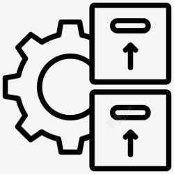 配送管理库存控制仓库管理物料管理图标高清图片