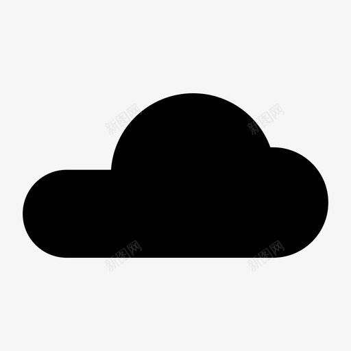 云数据服务图标svg_新图网 https://ixintu.com 云 云存储glyph 存储 数据 服务