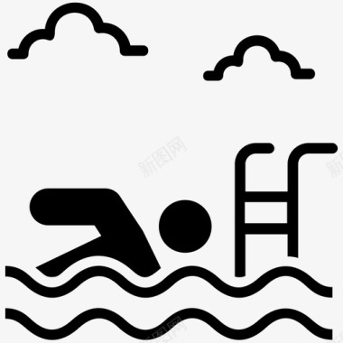 游泳奥林匹克运动水上运动图标图标