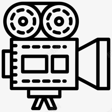 电影摄影机胶片专业电影摄影机图标图标