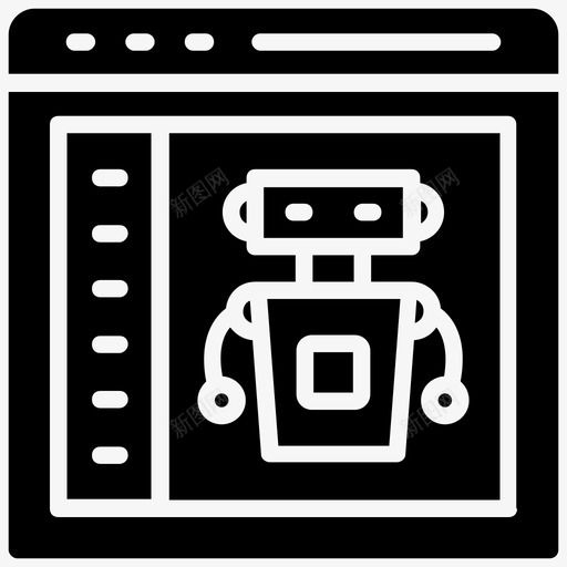 机器人知识人工智能深度学习图标svg_新图网 https://ixintu.com 人工智能 人工智能字形图标 机器人知识 深度学习 知识管理