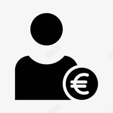 欧元货币个人资料图标图标