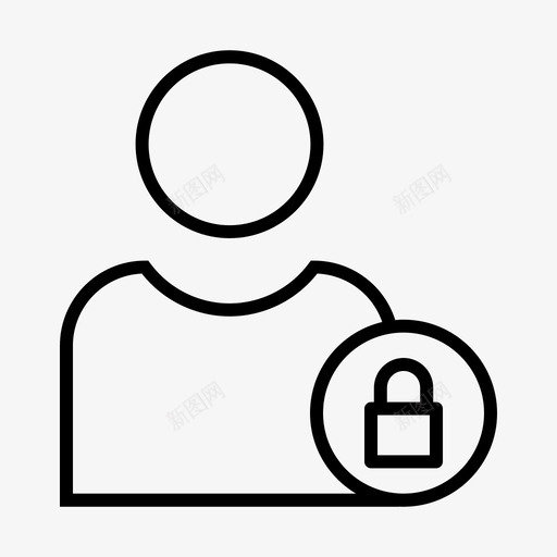 锁个人资料头像安全图标svg_新图网 https://ixintu.com 个人资料头像 安全 用户 锁