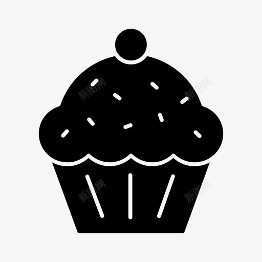 纸杯蛋糕面包快餐图标svg_新图网 https://ixintu.com 快餐 纸杯蛋糕 面包 食物