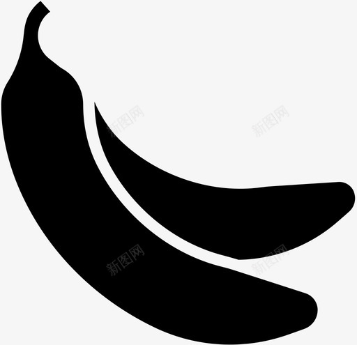 香蕉水果水果和蔬菜图标svg_新图网 https://ixintu.com 水果 水果和蔬菜 香蕉