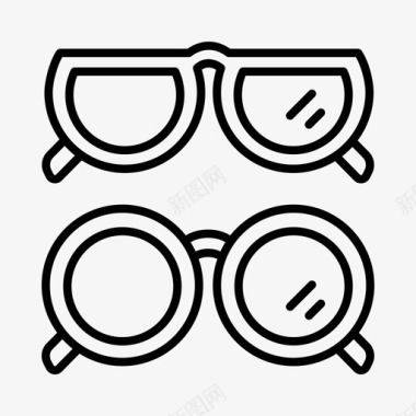 眼镜眼睛验光师图标图标