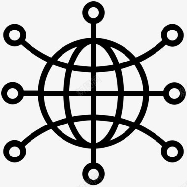 全球共享网络空间全球网络图标图标
