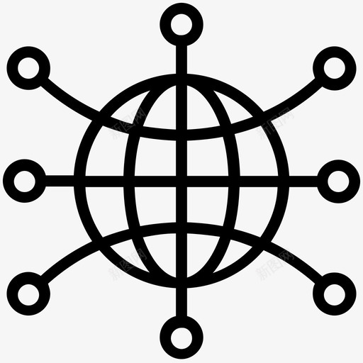 全球共享网络空间全球网络图标svg_新图网 https://ixintu.com 互联网共享 互联网连接 全球共享 全球网络 编程线图标 网络空间