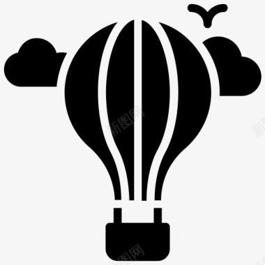 热气球气球火气球图标图标