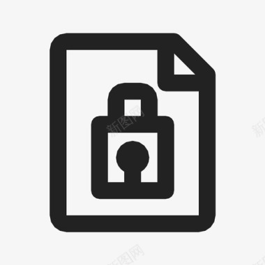 安全文件访问锁定图标图标