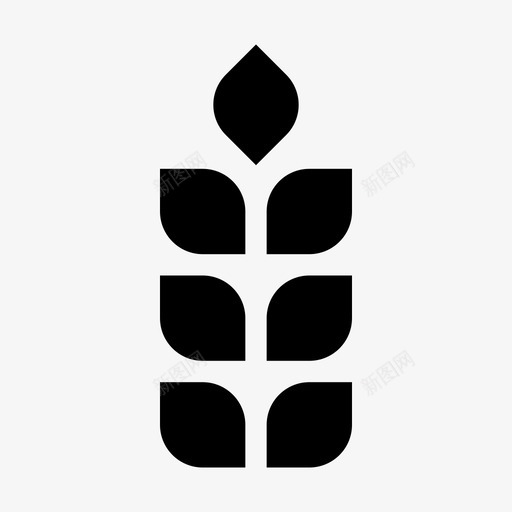 小麦谷物农场图标svg_新图网 https://ixintu.com 28062018 农场 小麦 种子 谷物