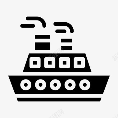 船巡洋舰渡轮图标图标