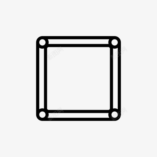 轮廓边框正方形图标svg_新图网 https://ixintu.com 正方形 笔划 编辑工具illustratorsketch 轮廓 边框