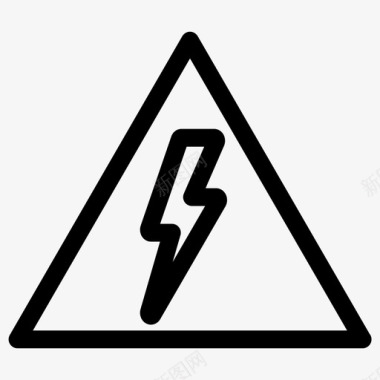危险电力雷暴图标图标