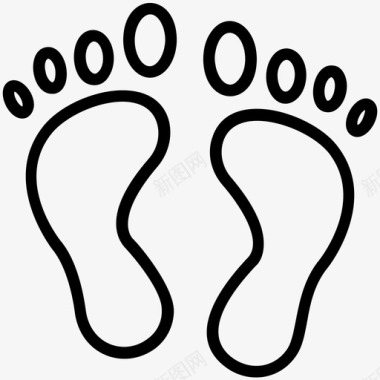 脚印足部护理足部清洁图标图标