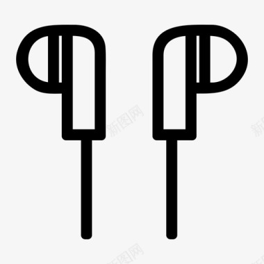 耳塞耳机音乐图标图标