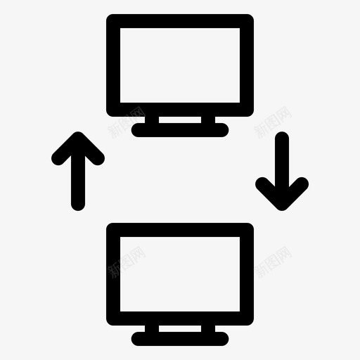 服务器接收发送图标svg_新图网 https://ixintu.com 发送 接收 服务器