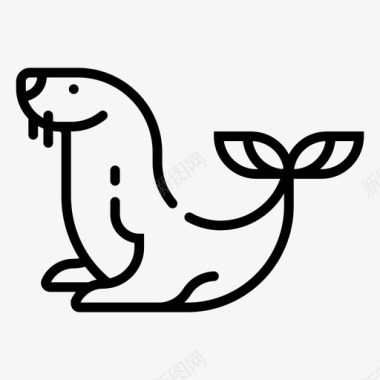 海狮动物哺乳动物图标图标
