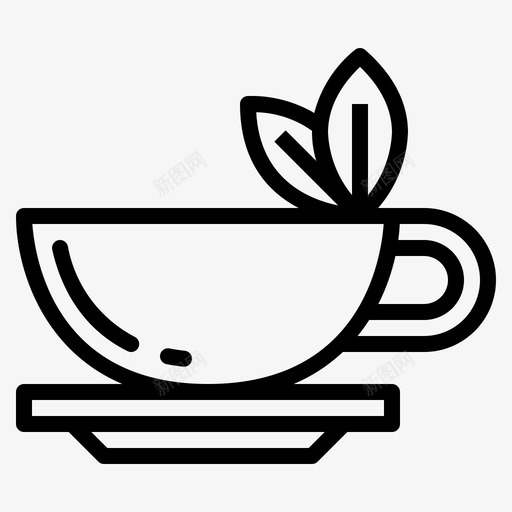 茶杯子饮料图标svg_新图网 https://ixintu.com 咖啡店概要 杯子 茶 饮料