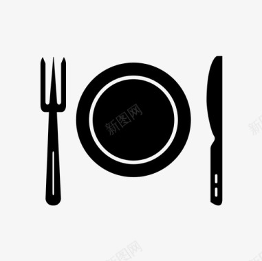 餐盘餐刀餐厅图标图标