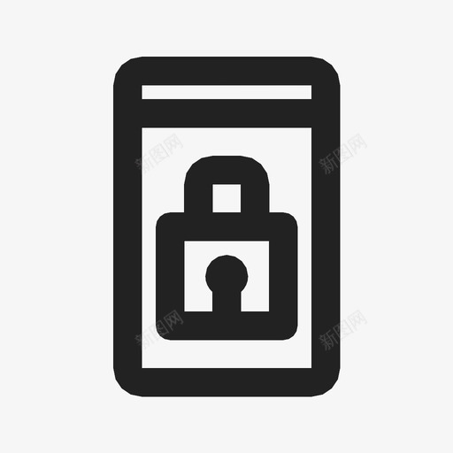 安全电话访问锁定图标svg_新图网 https://ixintu.com 保护 安全电话 移动 访问 锁定