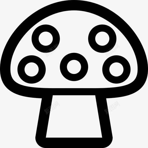 蘑菇香菇真菌图标svg_新图网 https://ixintu.com 厚轮廓 真菌 蔬菜 蘑菇 香菇