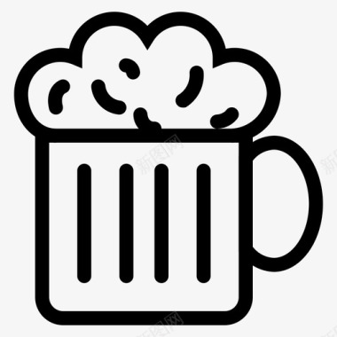 啤酒食品和饮料图标图标