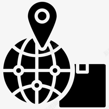 全球物流全球配送国际配送图标图标
