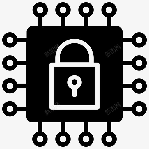 网络安全计算机安全信息技术安全图标svg_新图网 https://ixintu.com 人工智能字形图标 信息技术安全 网络保护 网络安全 计算机安全
