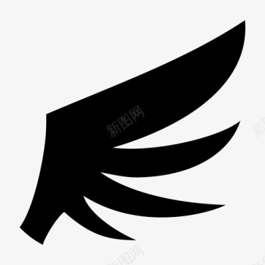 翅膀帽檐鳍图标图标