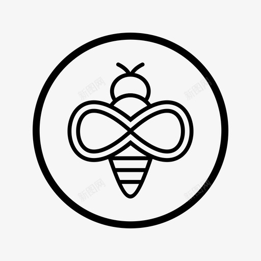 蜜蜂圆圈蜂蜜图标svg_新图网 https://ixintu.com 园艺 圆圈 昆虫 蜂蜜 蜜蜂
