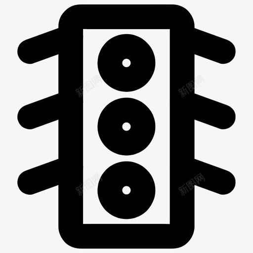 交通信号驱动器灯图标svg_新图网 https://ixintu.com 交通信号 所有尺寸的基本图标 灯 红绿灯 道路 驱动器