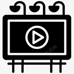 电影工作室电影播放器电影院屏幕电影工作室图标高清图片