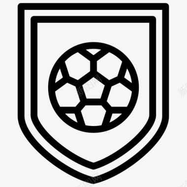 足球徽章俱乐部旗帜图标图标