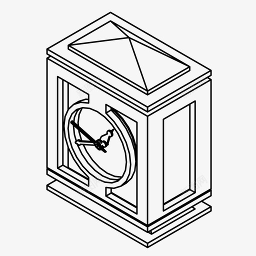 台钟装饰小时图标svg_新图网 https://ixintu.com 分钟 台钟 小时 时间 装饰
