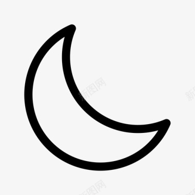 月亮新月梦图标图标