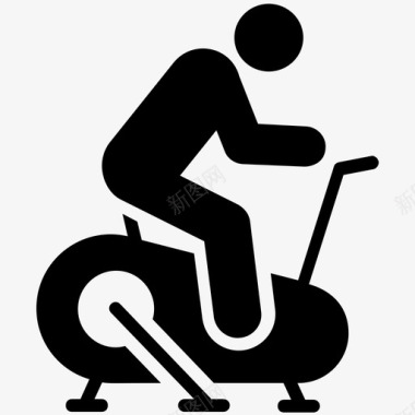 运动周期健身房周期室内自行车图标图标