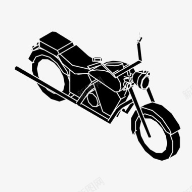 摩托车自行车骑乘图标图标